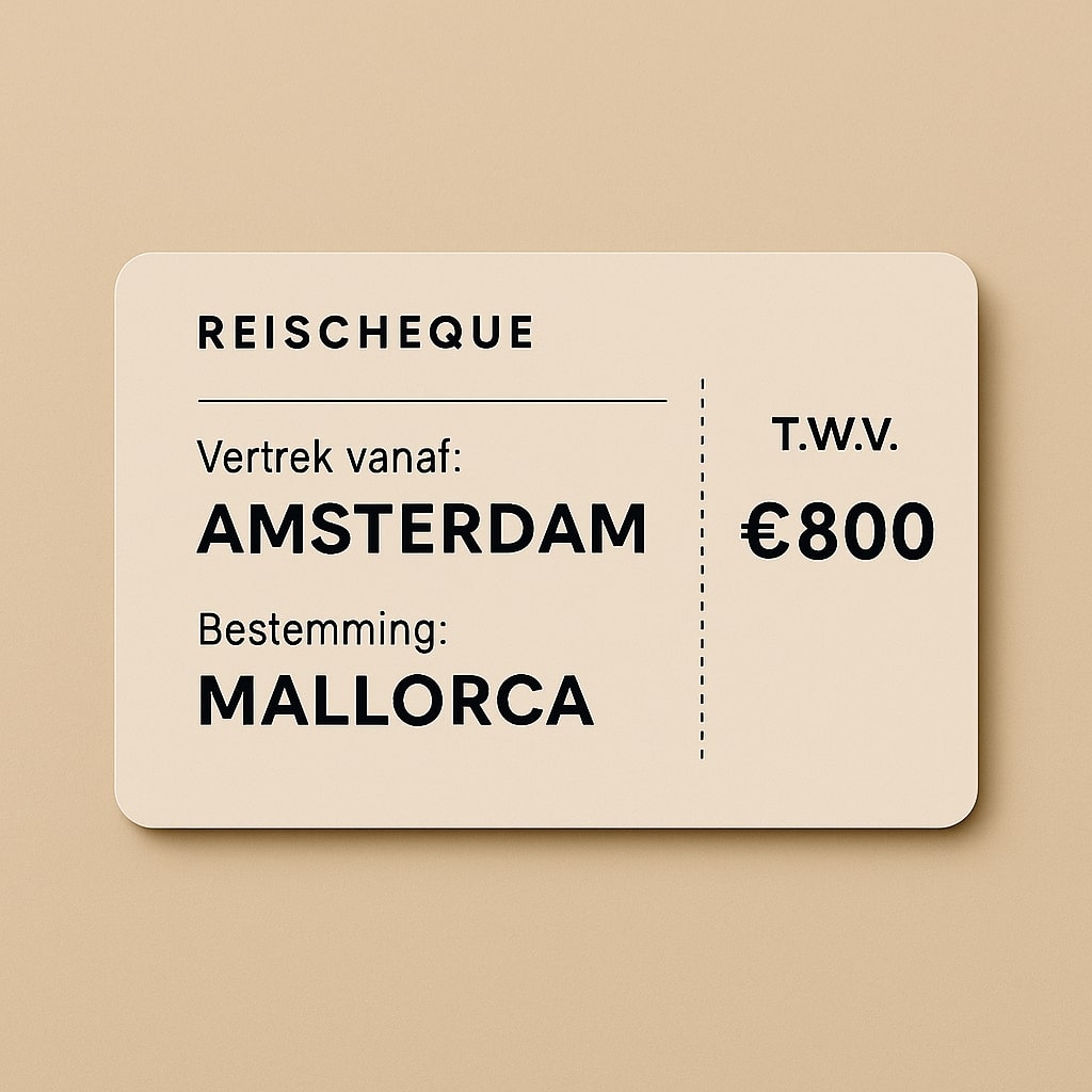 Reischeque t.w.v. € 800